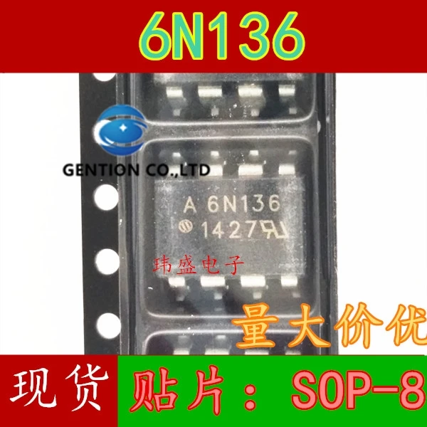 

10 шт. A6N136 F6N136 6N136 SOP-8 высокоскоростная оптическая муфта оптическая микросхема в наличии 100% новая и оригинальная