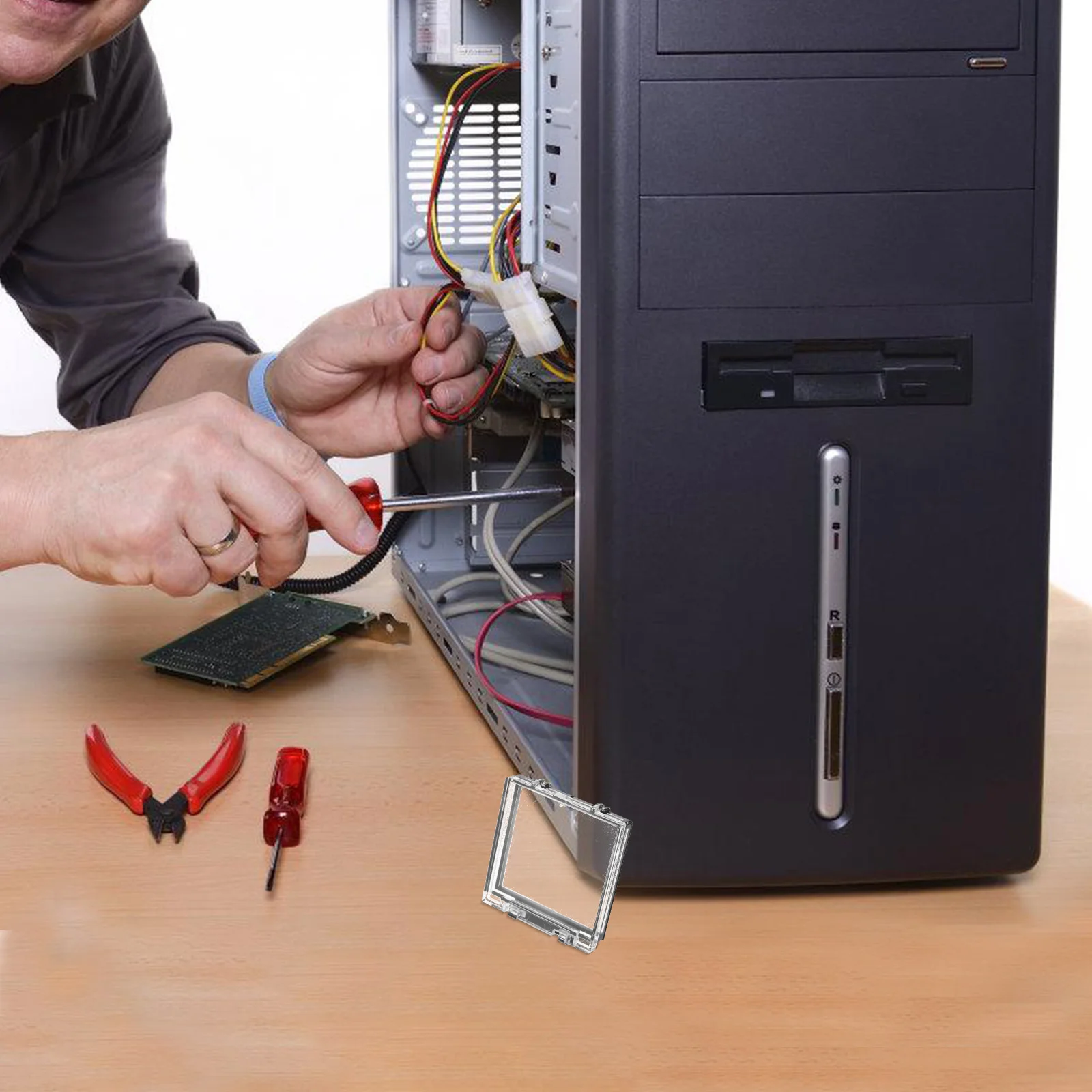 

2Pcs Push Button Safety Cover Plastic Switch Protector for Computer Washing Machine Elevator Push Button Start Cover