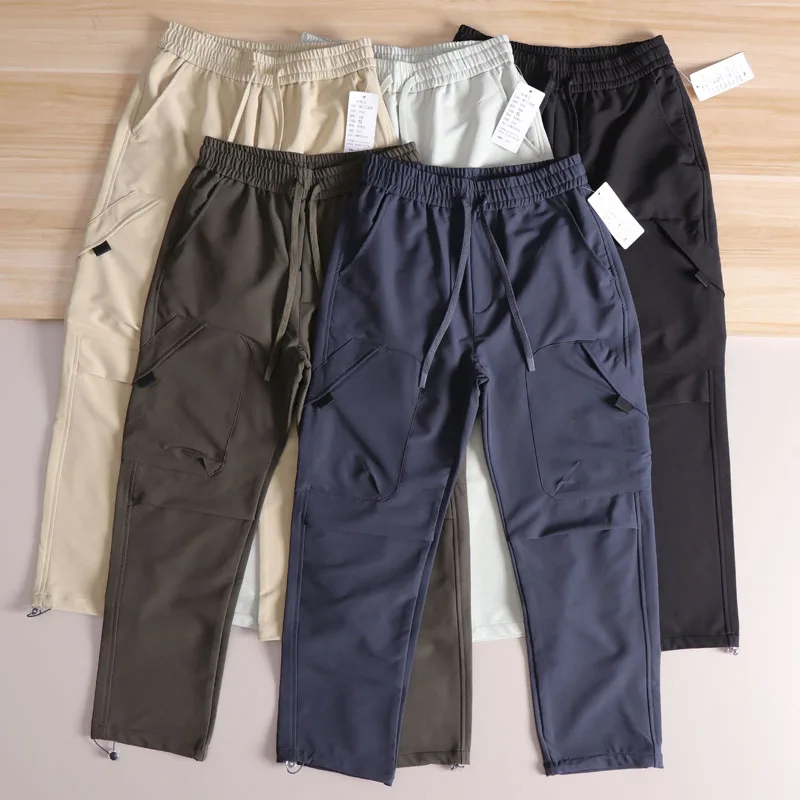 

Высококачественная уличная американская спецодежда, мужские повседневные брюки с прямыми штанинами Spor и большими 3D пошивкой