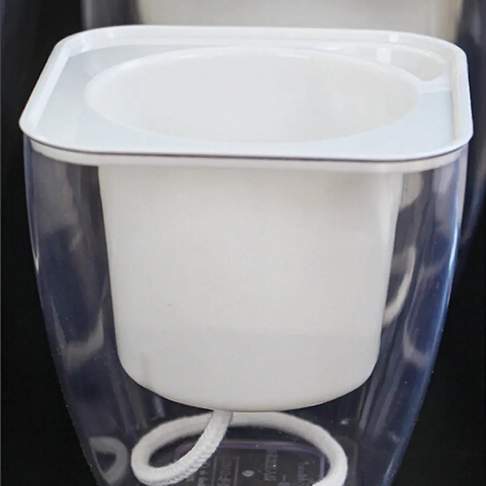 Transparent Indoor Flower Pot Self-Watering Planter Stylish Square Pot Herb Garden Planter Indoor Flowerpot