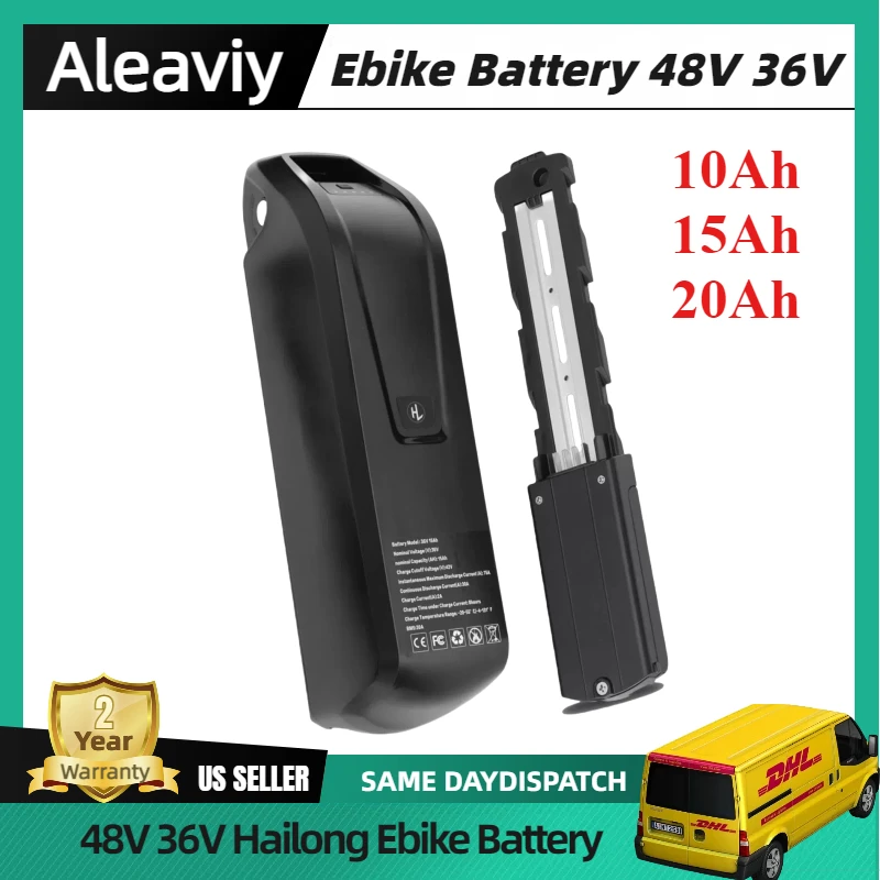 New Hailong EBike Battery 36V 48V 10Ah 15Ah 20Ah Mountain Bicycle 18650 Electric Bateria Pack for Bafang 1500W 1000W 750W 500W