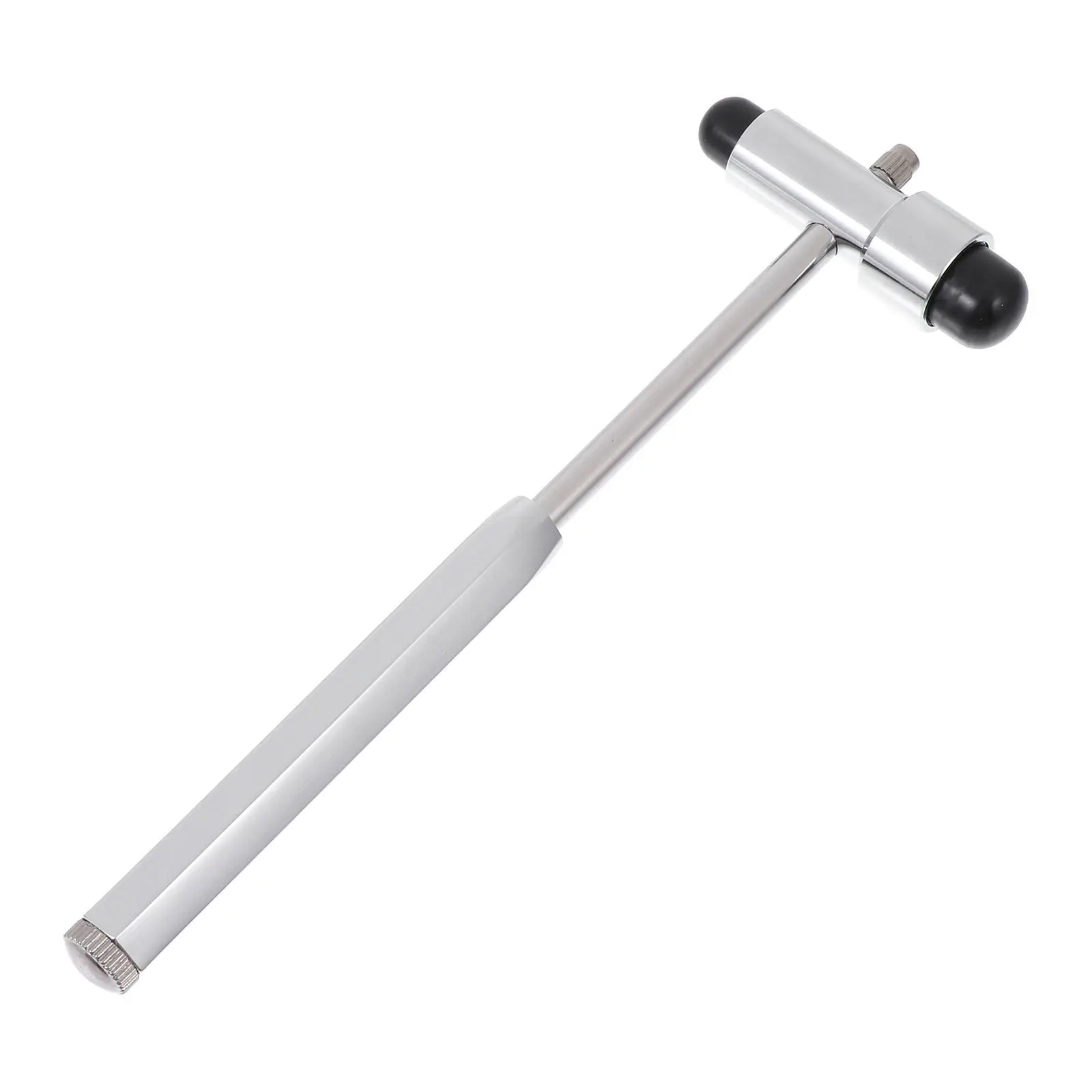 1Pcs Neurological Reflex Hammer Zinc Alloy Dual Mallet Silicone Head Screw Tip Retractable Brush Percussion Tool
