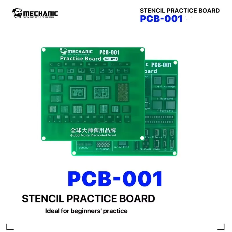 MECHANIC PCB-001 Multi-Function Soldering Practice Board BGA Flying Wire Capacitor Test Plate Reusable Plate For Phone Repair