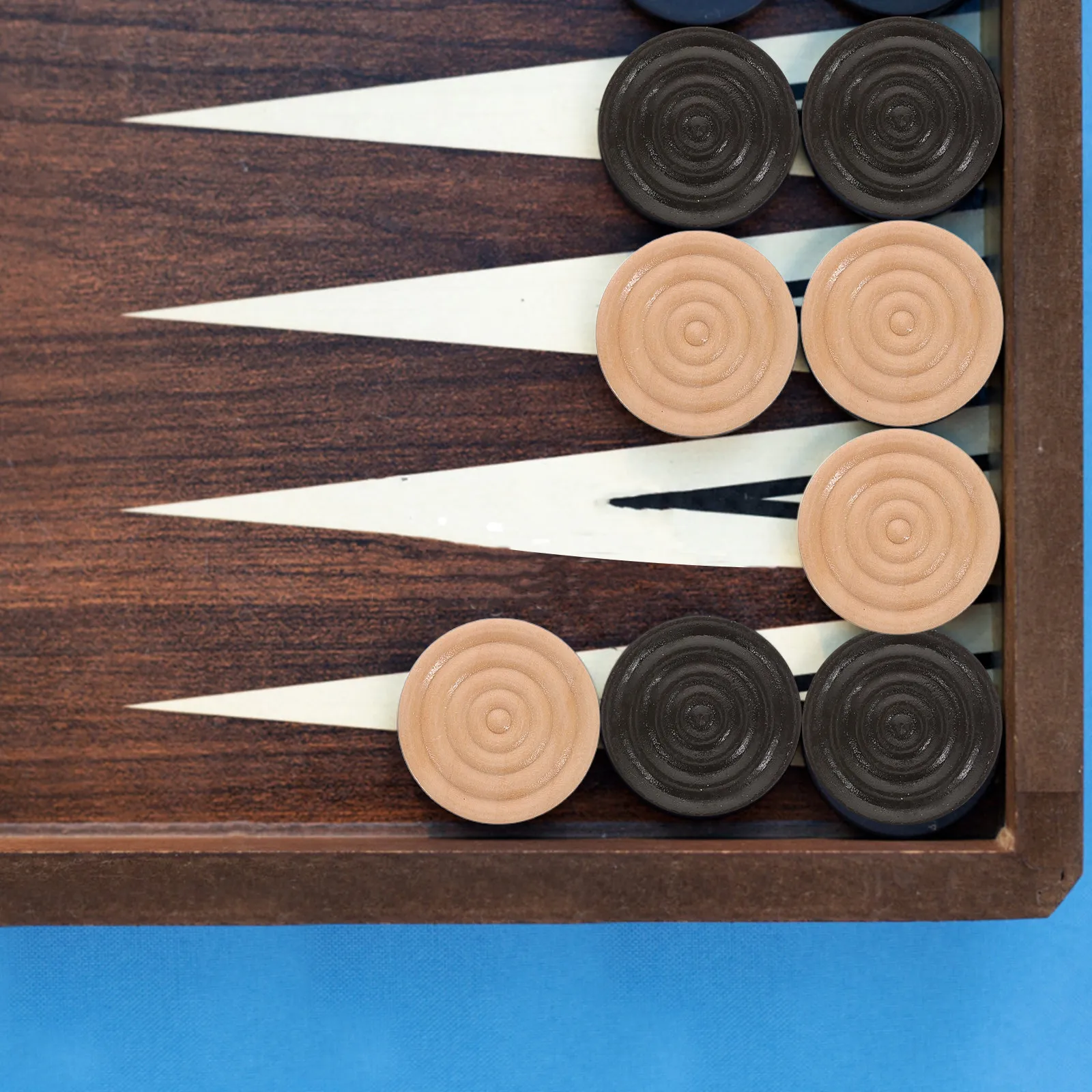 

24Pcs Smooth Finished Wooden Round Threaded Chess Checkers Backgammon Pieces Versatile Elegant Sturdy Board Game Accessories Set