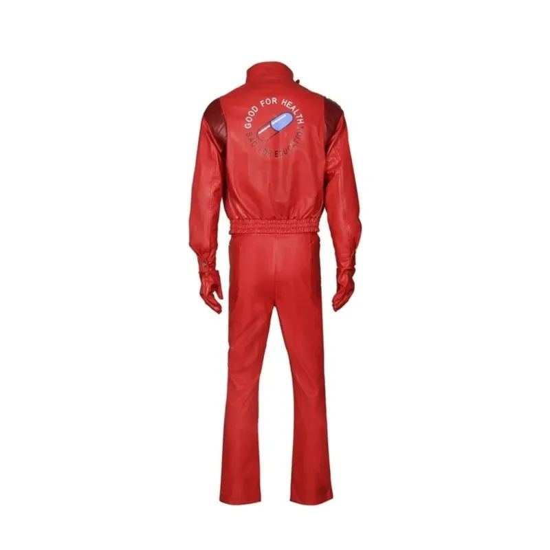 CanCos Akira Kaneda Jacket Cosplay Capsule Pill Printed Bomber Motorcycle Rider Leather Costume Anime Clothes Red Men Coat view 2