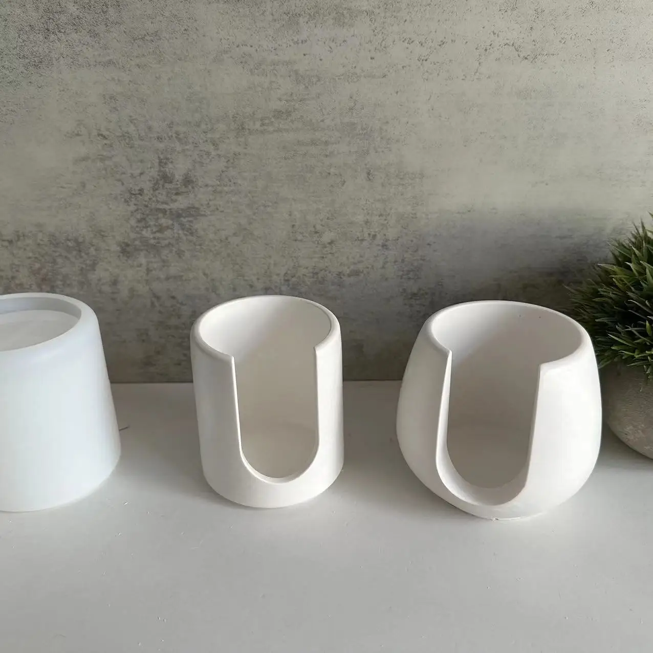 Cylindrical Incense Burner Candle Holder Silicone Mold For Gypsum Plaster DIY Candle Storage Container Decoration Molds Home