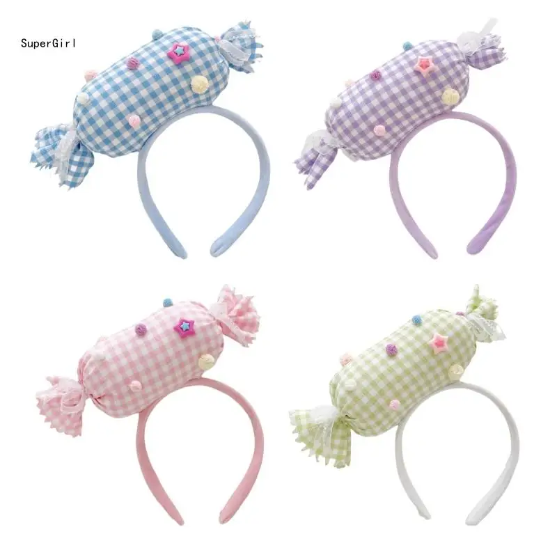 

Candy Pattern Headwear Colorful Halloween Hair Hoop Simple Temperament Headgear J78E