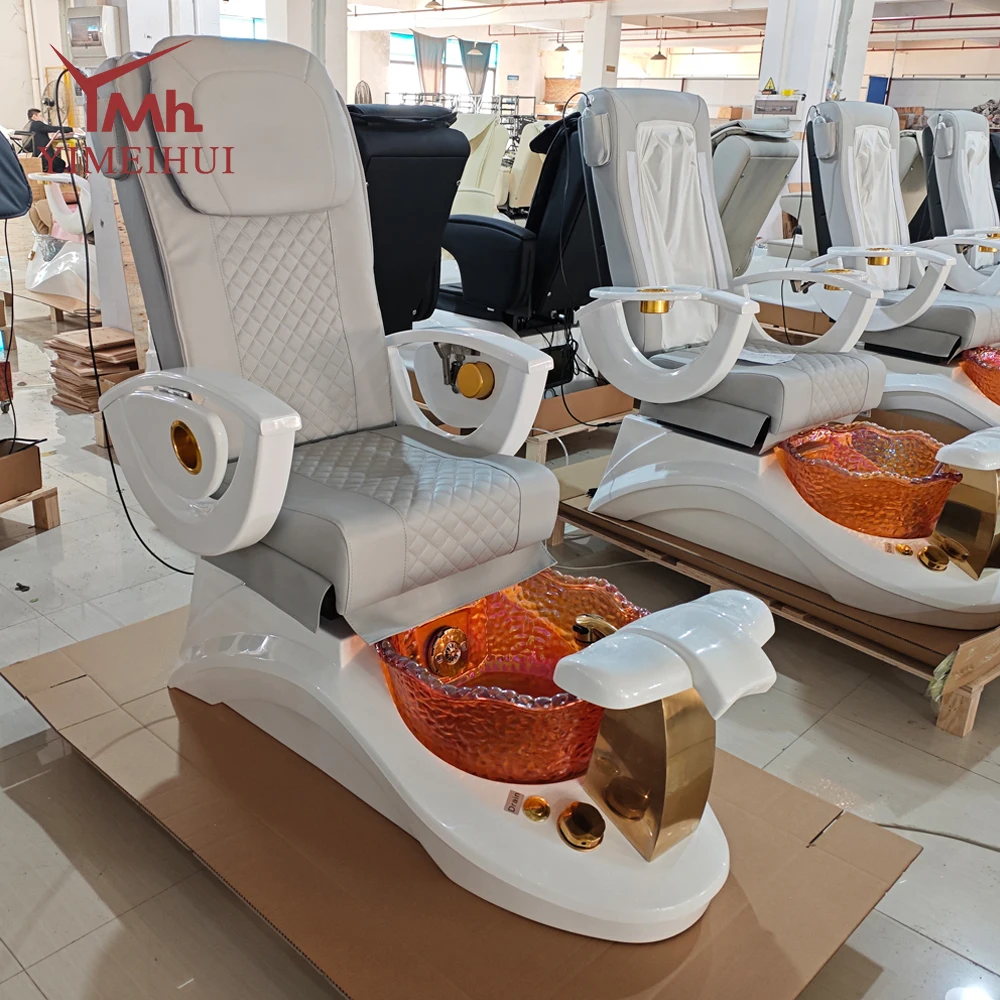 Nail Salon Furniture High Back Massage Manicure Chair Plumbing Spa Nail Salon Furniture Pedicure Chair