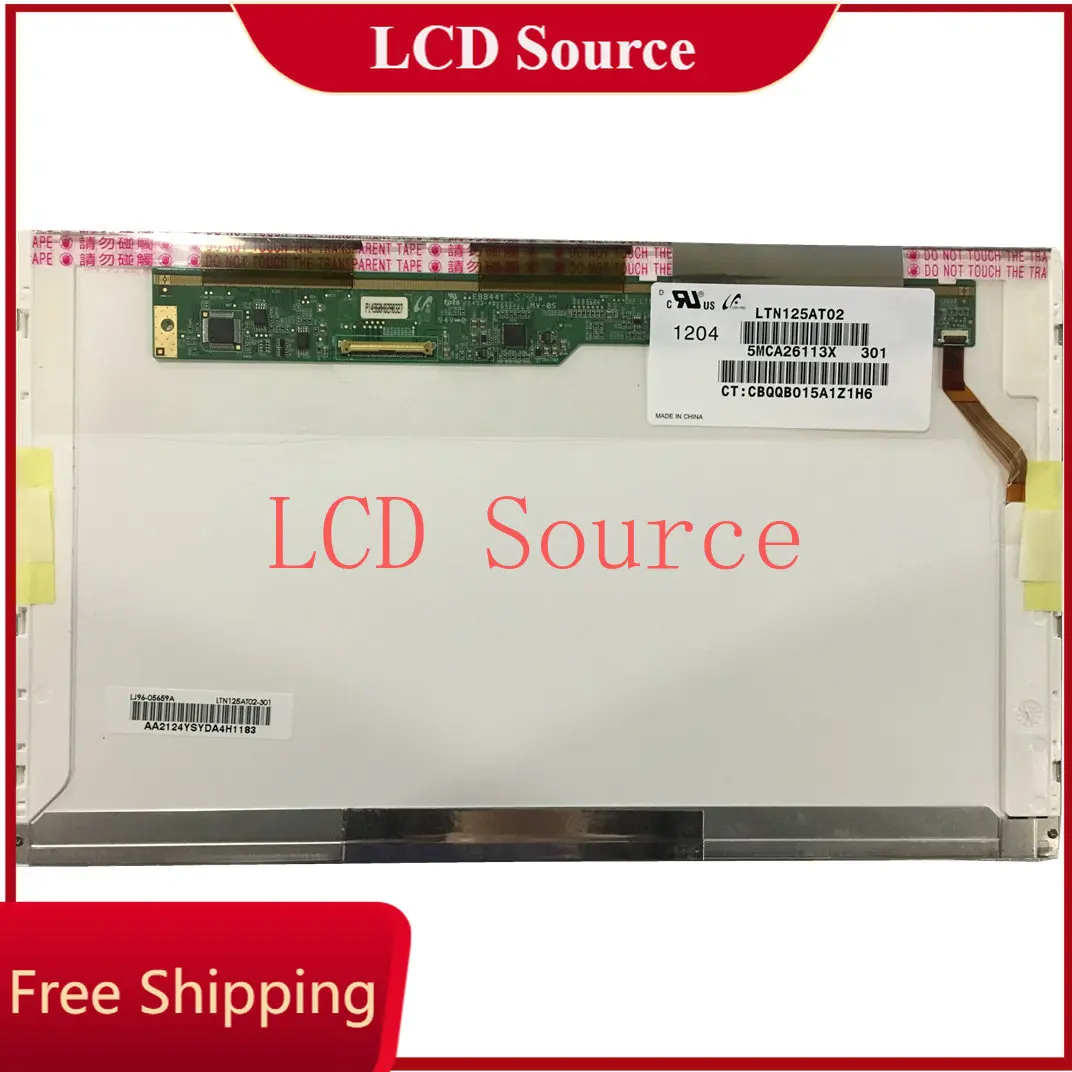 LTN125AT02 صالح B125XW02 V.0 40 PINLCD شاشة عرض الكمبيوتر المحمول LED