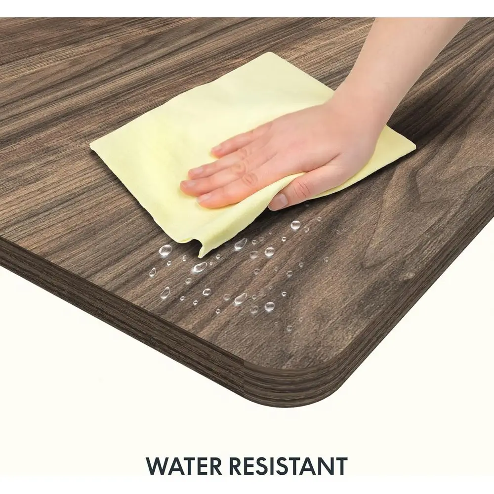 55 x 28 Height-Adjustable Walnut Desk with Thick Tabletop