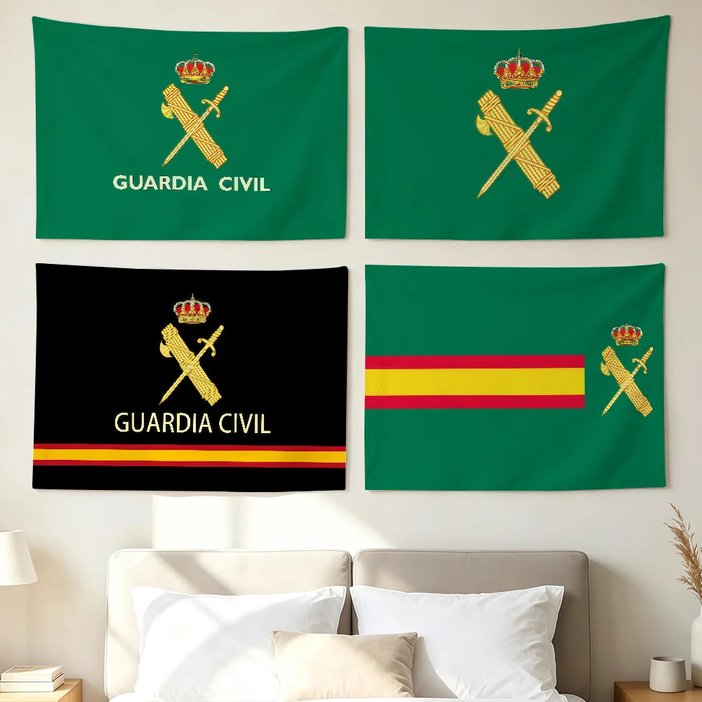 Cool S-Spanish C-Civil G-Guard Flag Wall Decorations Home Decor Suitable For Living Rooms Bedrooms Dormitories Parties Holidays