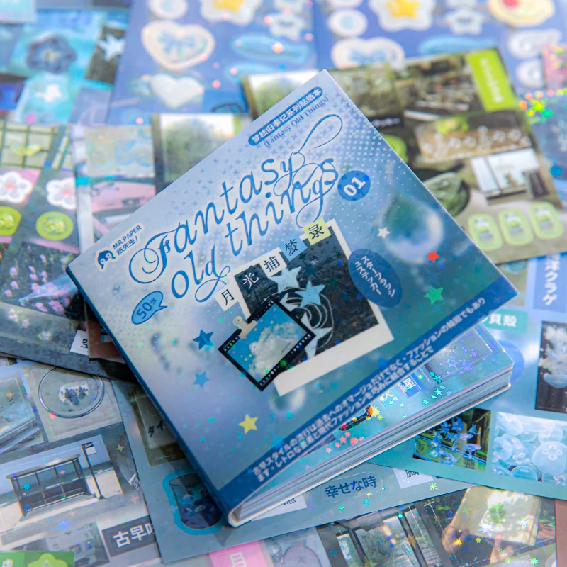 

50 Sheets Die cut Stickers book Cartoon Decorative Creative Japanese Stationery Stickers handmade Scrapbooking supplies