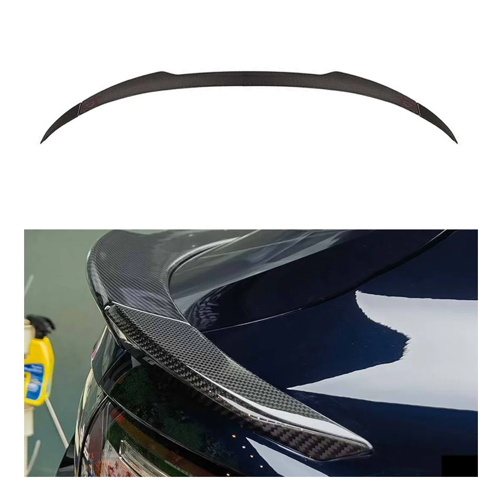 Rear Bumper Lip Trunk Spoiler Wing Compatible with Porsche Cayenne Coupe 9Y3 Carbon Fiber