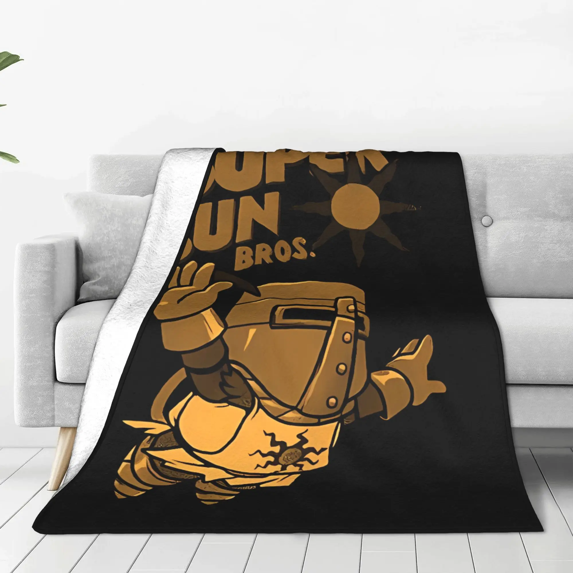 1PC Home Cutecore Popular Super Sun Bros  Pen DDark Souls Blanket Super Cosy Plush Home Living Room Sofa Halloween
