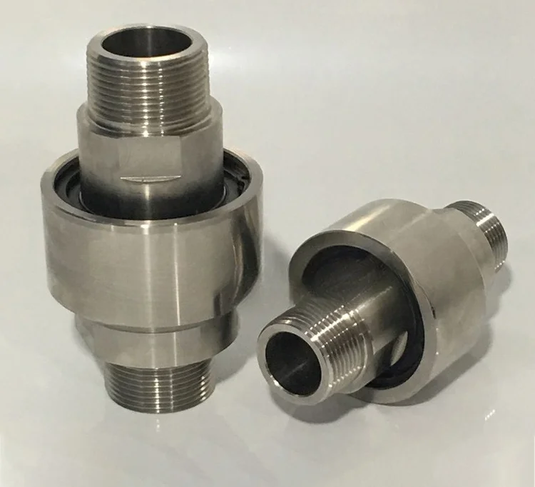 High-Pressure Stainless Steel Straight-through Two-End External Thread DN20 25 Tower Crane Spray Universal Rotary Joint