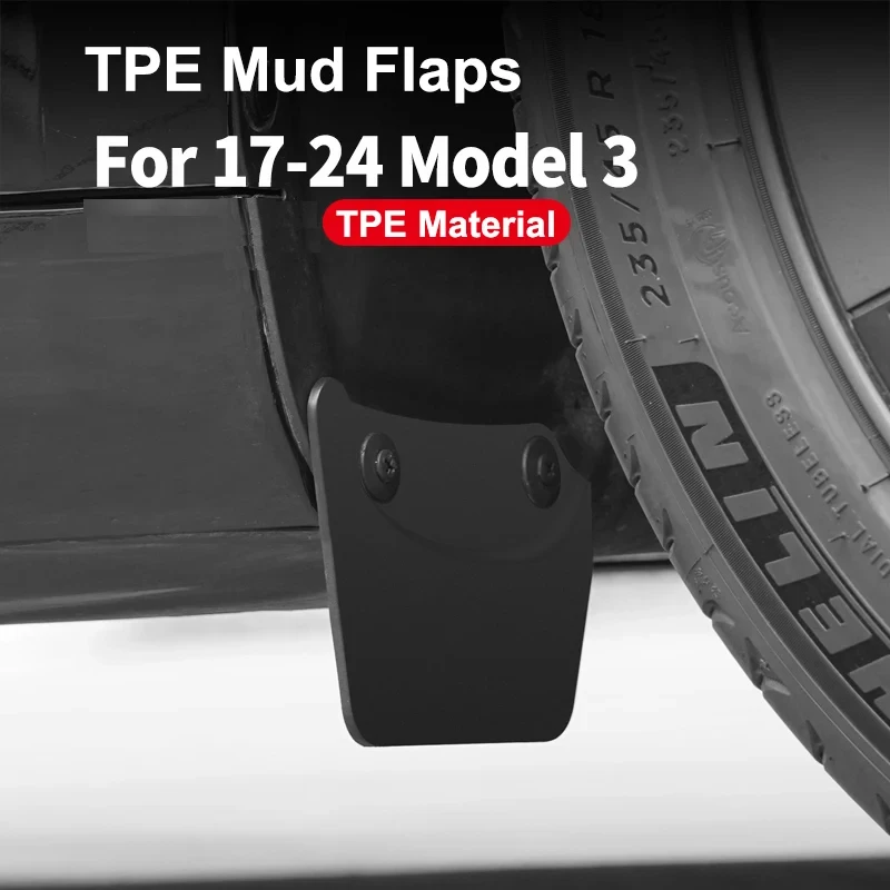 4PCS Mudguards For Tesla Model 3 Highland 2024 Model Y Invisible Wheel Mud Flaps Splash Guards MudFlaps Front Rear Fender New M3