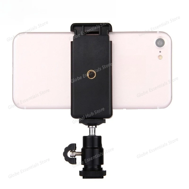 1/4 Screw Interface, 360-degree Rotating Metal Hot Shoe, Small Gimbal, Mobile Phone Stand, Stabilizer, One-piece Clip