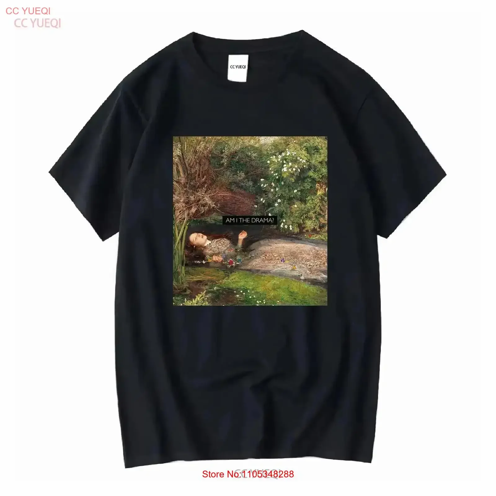 Am I the drama Altered Art Series Millais Ophelia Feminist T Shirt Equal Rights Burn Patriarchy Shakespeare vintage Washed