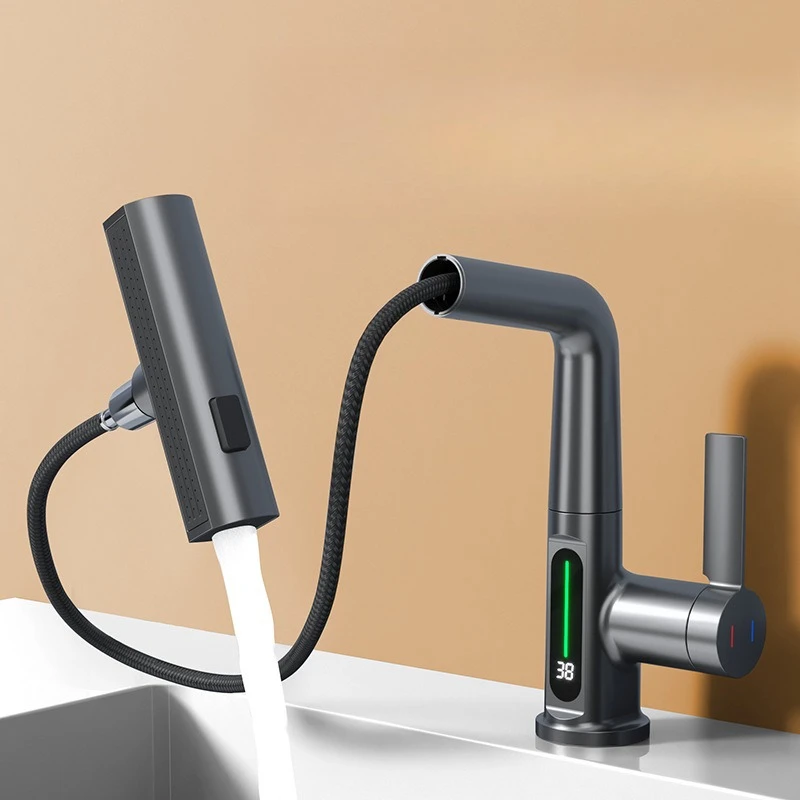 Multi-functional Wash Basin Faucet with Digital Display for E-commerce; Faucet for Washroom and Bathroom.