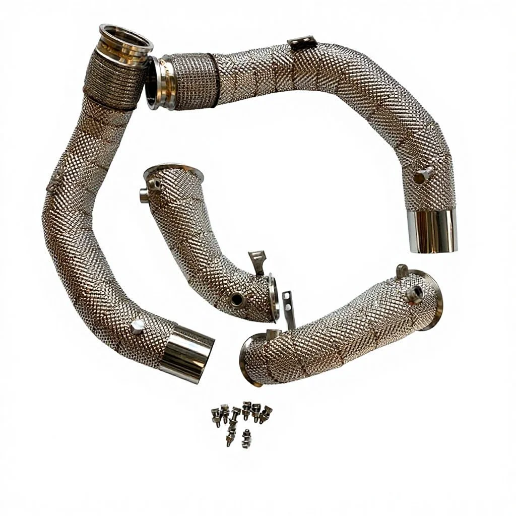 For BMW F95 X5M Stainless Steel Downpipe, Heat Shield Design For Engine Bay Protection, Improves Sound & Throttle Response