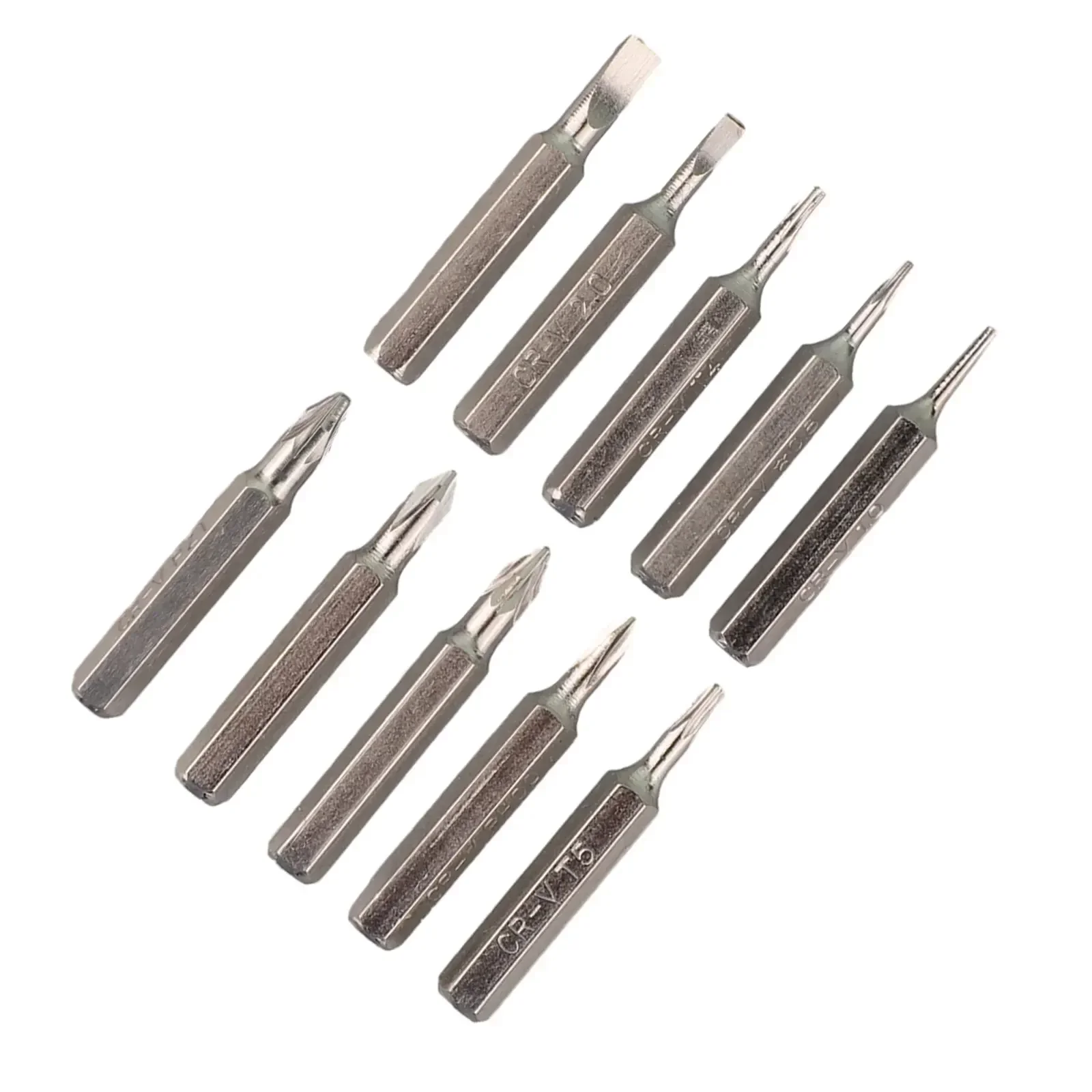 10pcs Screwdriver Bits Set Hex Shanked Anti Slip Screwdriver Bits Magnetic Single Head PH00 PH0 PZ1 PZ0 SL3.0 SL2.0 SL1.0 T5 T4