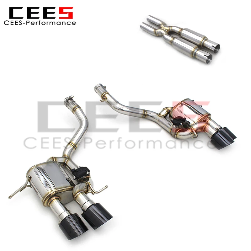 CEES Valved Axle Exhaust Muffler for Maserati Gran Turismo/GT 4.2/4.7 2007-2021 Stainless Steel X Pipe Exhaust System
