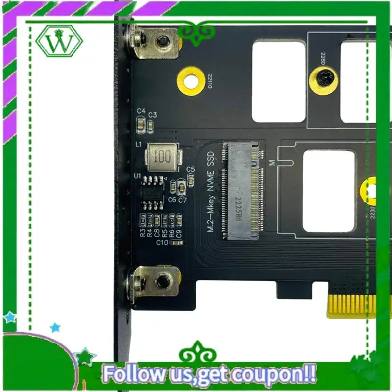 

Надежная карта адаптера PCIE X4 GEN4 M.2 NVME и SATA SSD, высокопроизводительное подключение 64 Гбит/с NVME + 6 Гбит/с SATA