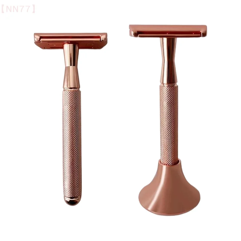 ماكينة حلاقة كلاسيكية للرجال لإزالة الشعر الخفيف، ماكينة حلاقة بحافة مزدوجة من سبائك الألومنيوم، شفرات حلاقة آمنة للوجه