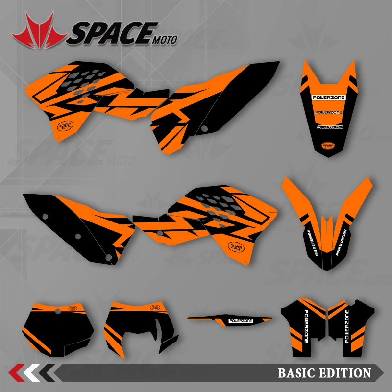 

SPACE MOTO графический фон наклейки наклейки мотоцикл для KTM 07-10SXF 08-11EXC