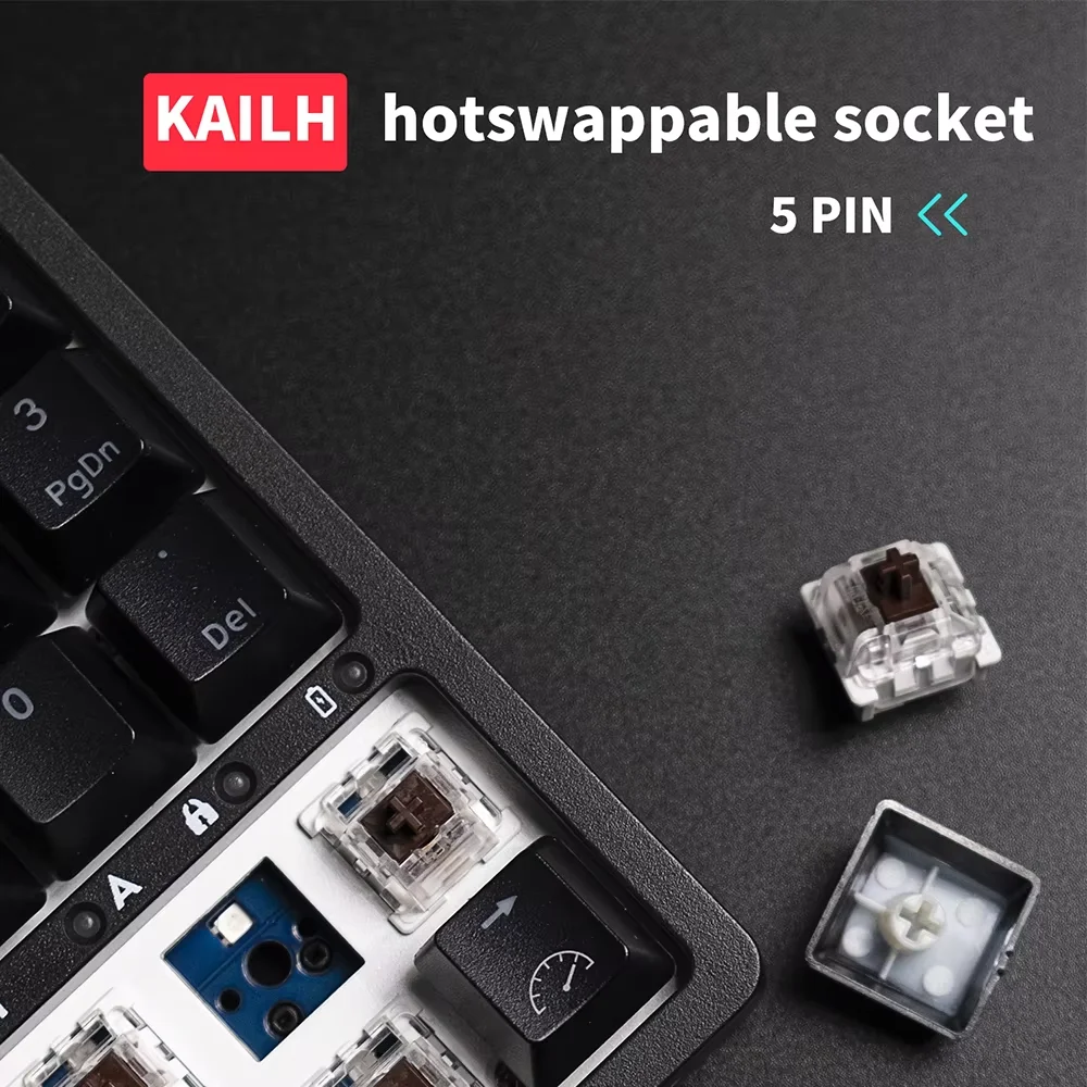 RK ROYAL KLUDGE RK96 RGB Tri-Mode BT5.0/2.4G/USB-C Hot-Swappable Mechanical Keyboard 96 Keys Bluetooth Wireless Gaming Keyboard