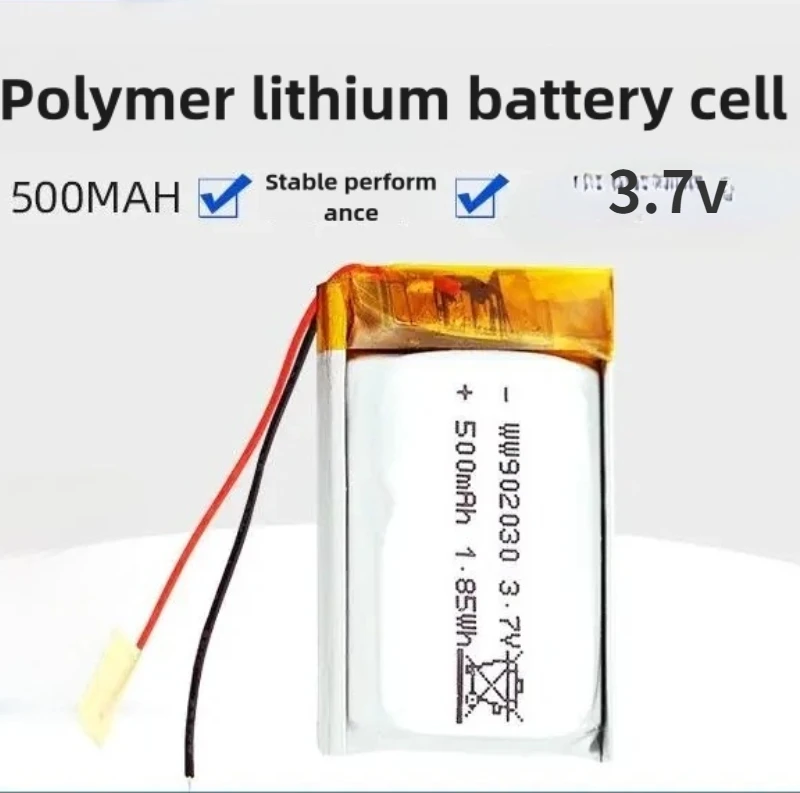 

902030 Lithium Battery 500mAh Cell Hydrating Device Medical Equipment VR Glasses Fingerprint Lock Polymer Lithium Battery