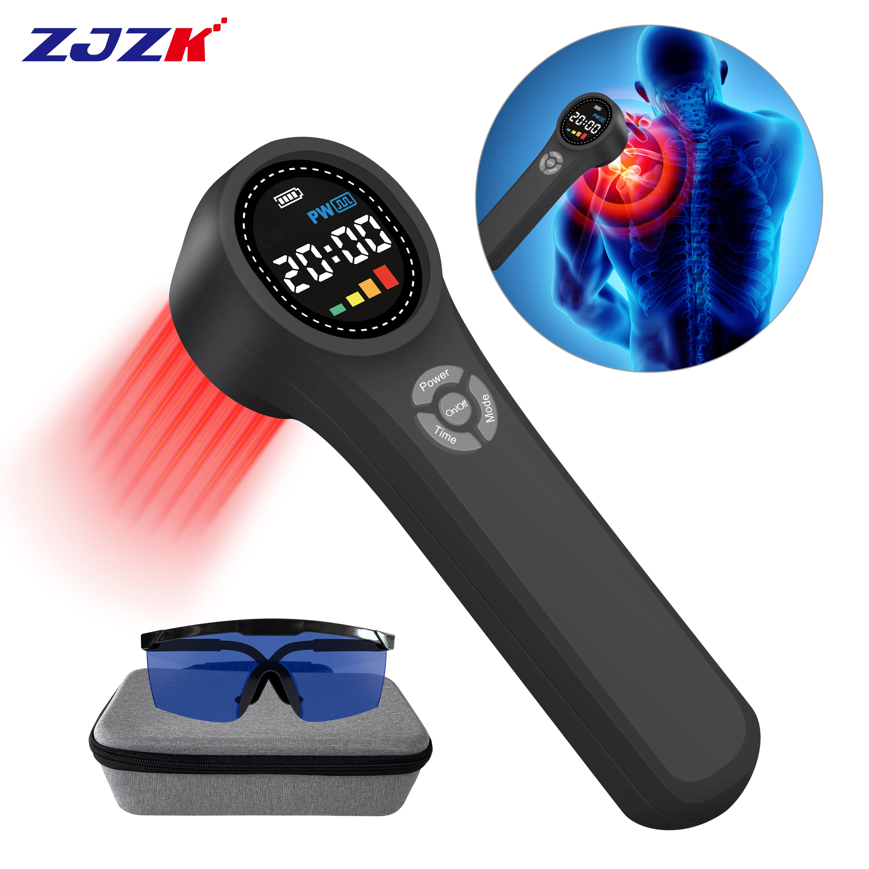 ZJZK Super Pulsed Cold Laser Therapy Laser Light Therapy 970 nm Cold Sore Cold Laser Therapy For Sinuses Disc Herniation