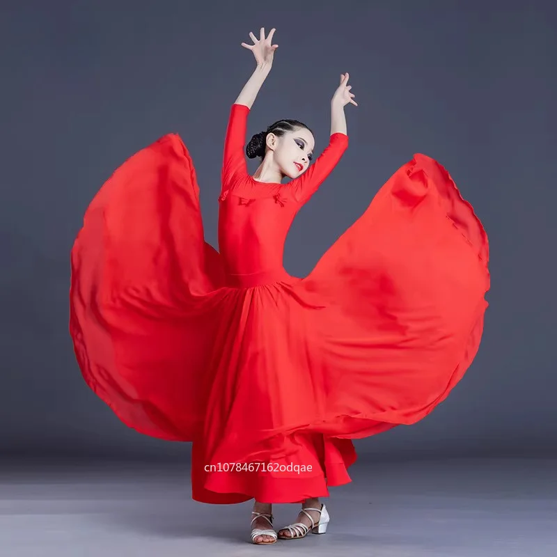 children's-adult-modern-dance-skirt-new-waltz-competition-performance-dress-national-standard-dance-practice-dress