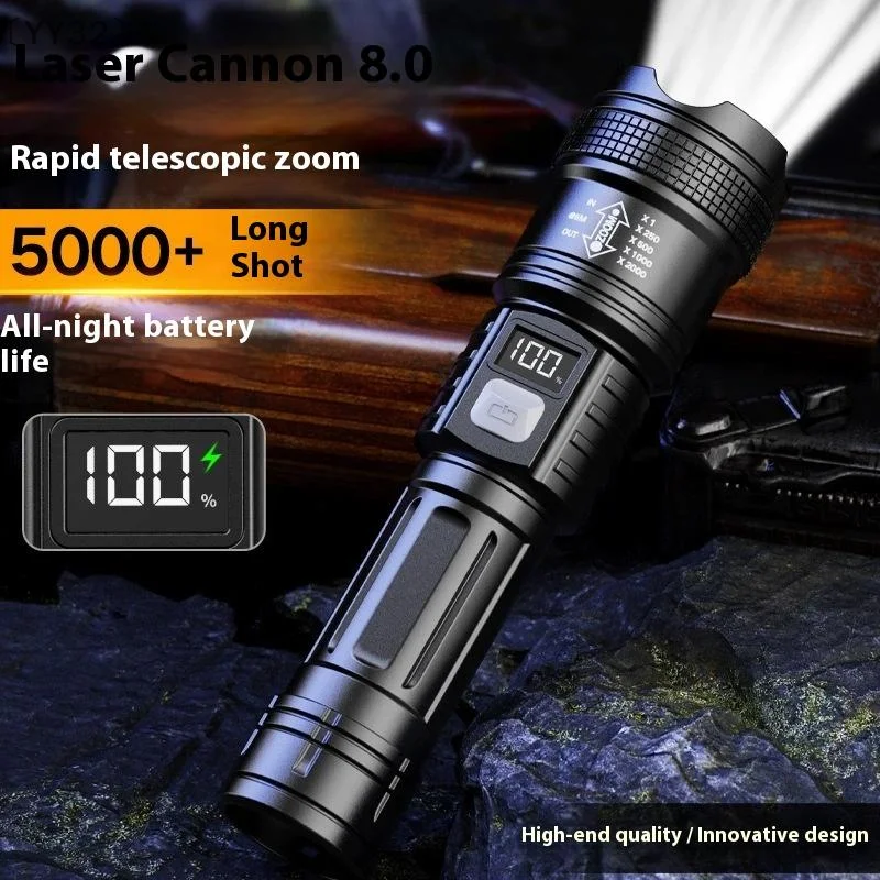 

〔YY32〕Ultra-High Power Flashlight Digital Electronic Display Waterproof Torch Zoom Hand Light Outdoor Camping Lantern