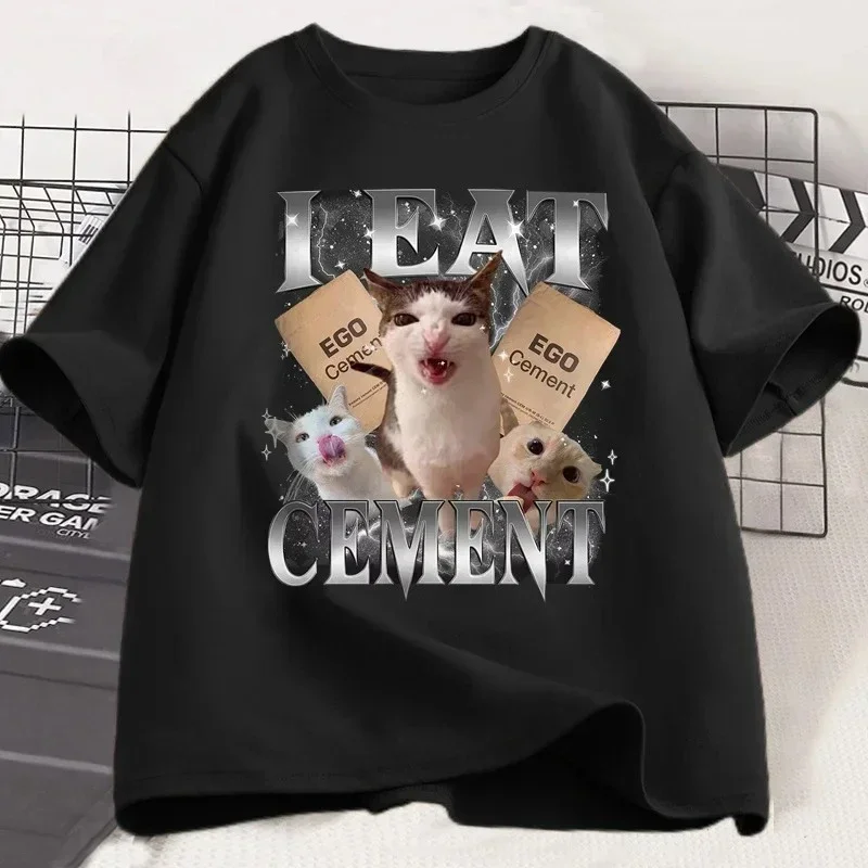 

Funny Cat Meme T Shirt Men Women Stupid Ugly Unhinged TShirt Silly Oddly Tee Casual Soft Tshirt Streetwear Harajuku