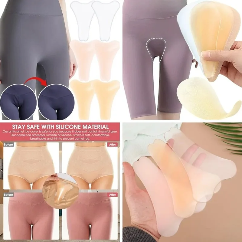 Pantalones Invisibles de Silicona para Traje de Baño, Almohadilla Autoadhesiva para Cubrir el Efecto Camel Toe, Ropa Interior Reutilizable para Leggings