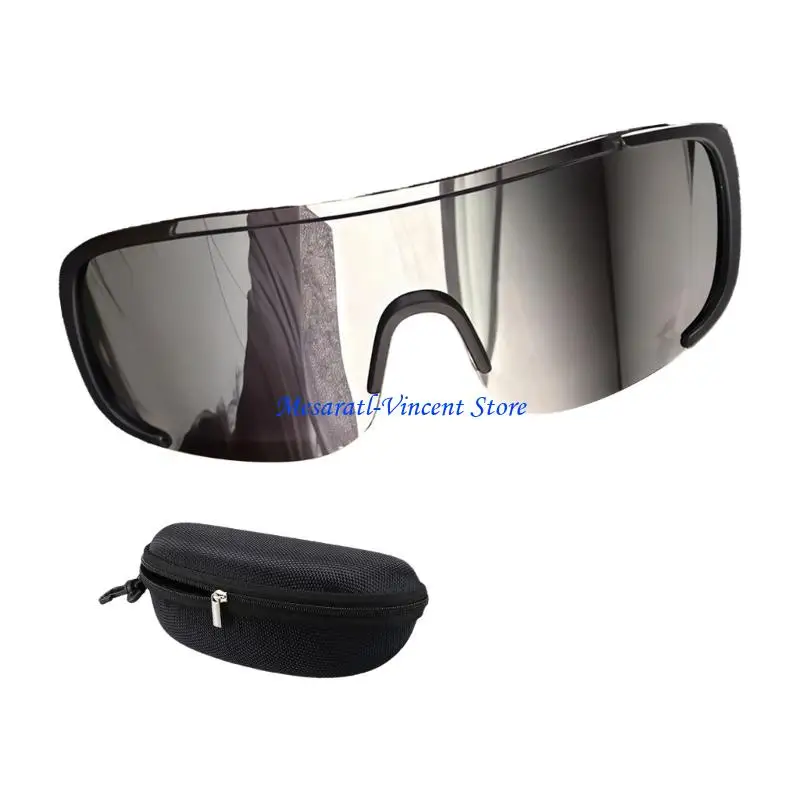 A70F Lightweight Biker Sunglasses Offering Scratch Proof Lenses Small Case for Daily