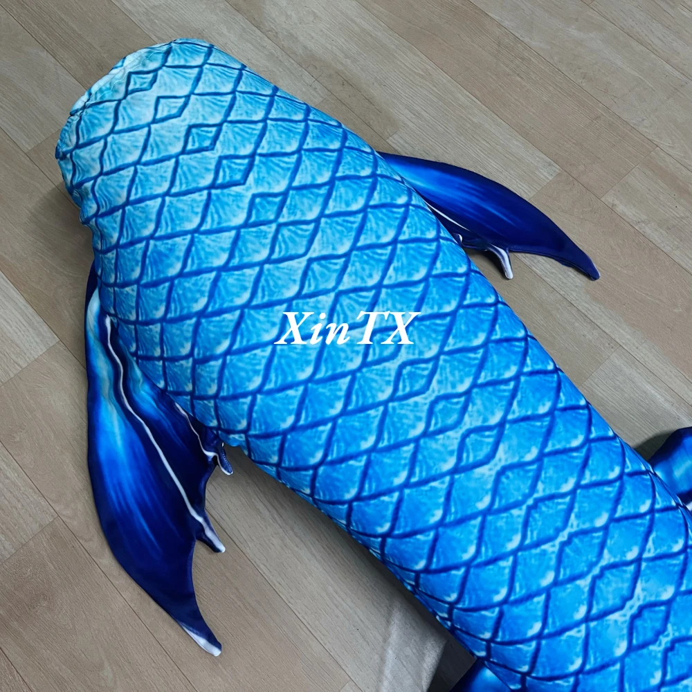 Adult Women Men Mermaid Tail Photo Props Beach Costumes Swimsuits With Flippers Fashion PVC Vacation stage prop birthday present