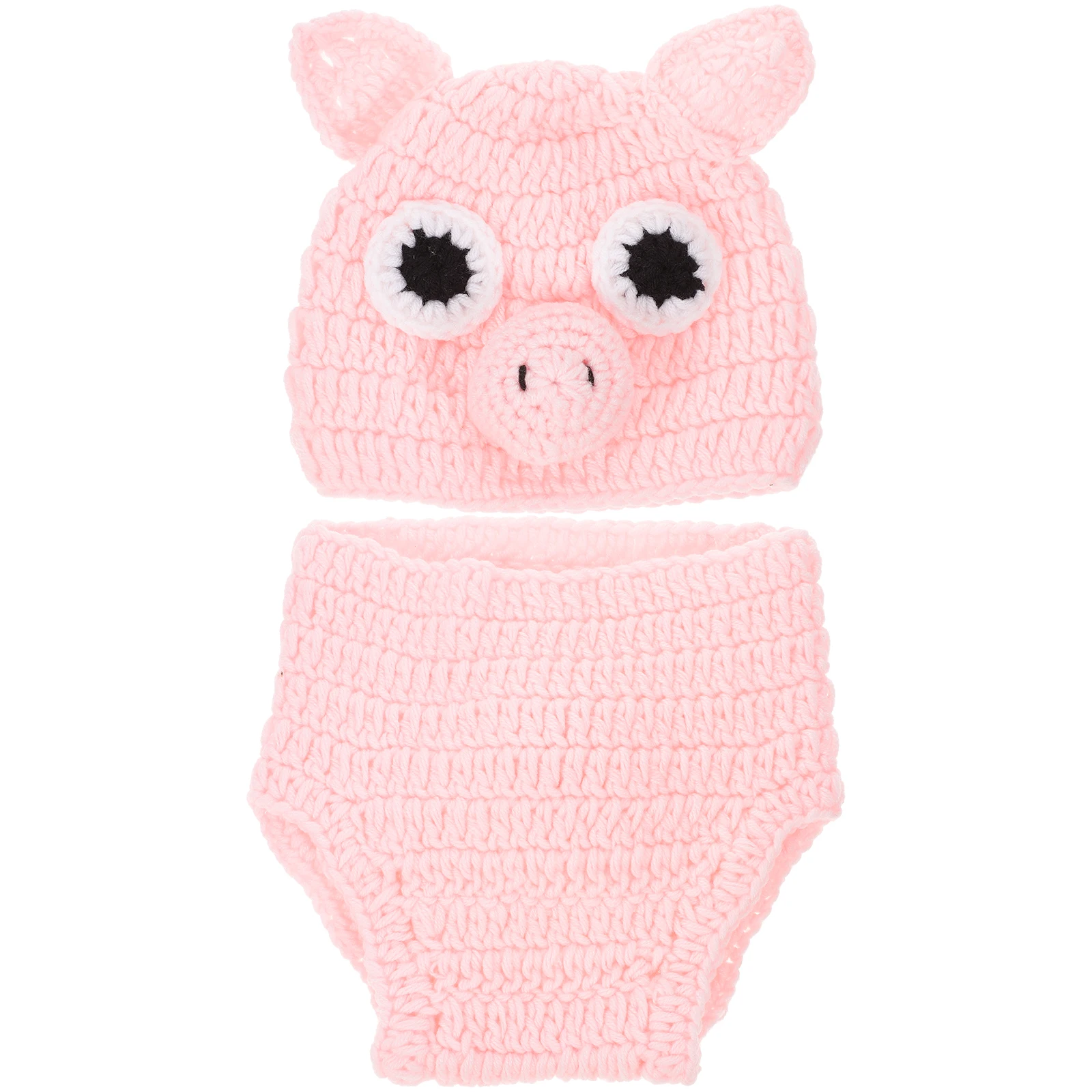 

1 set Newborn Knitted Clothing Costume Photography Props Pink Girl Outfit Boy Infant Photo Shoot Woolen Clothes