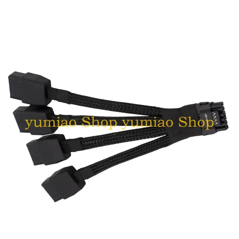 587B 4x 8Pin To 16Pin PCIe Adapter Cable With Overcurrent Protections 600W Output For Computer Workstations