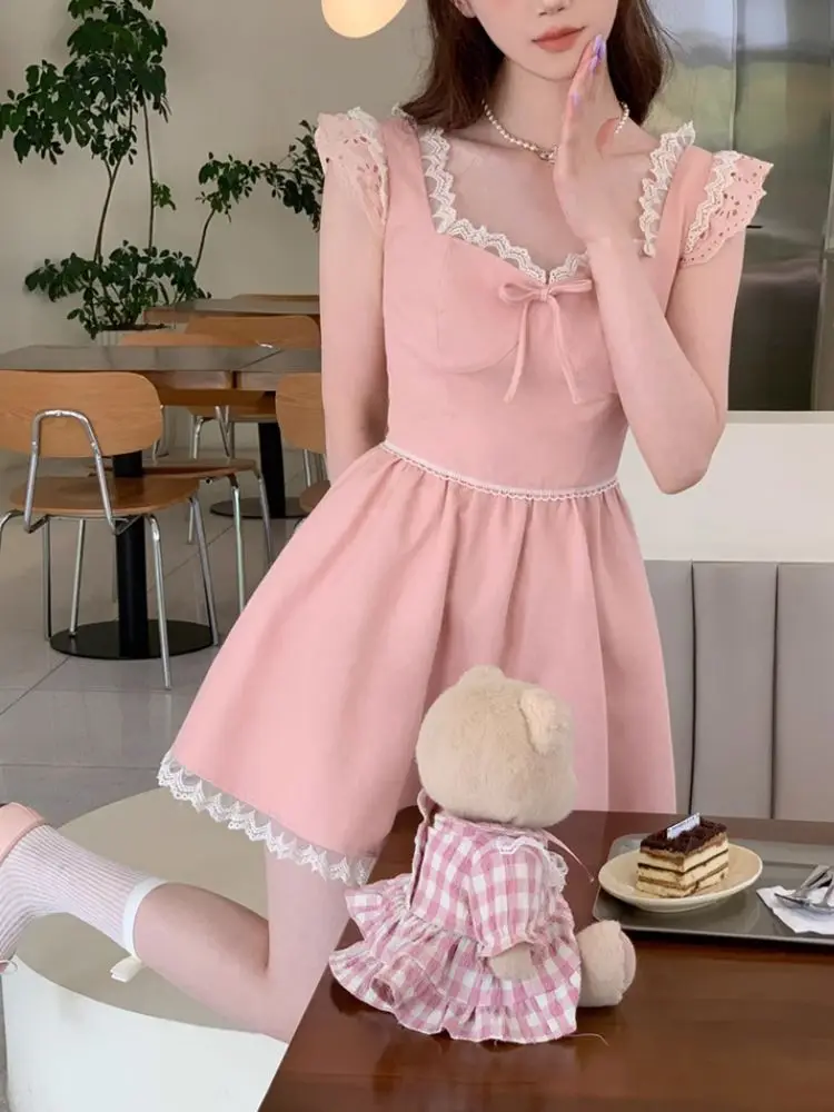 

Японское новое летнее дизайнерское платье в стиле нишевого шика, женское, во французском стиле, с короткой юбкой и рукавами-крылышками.