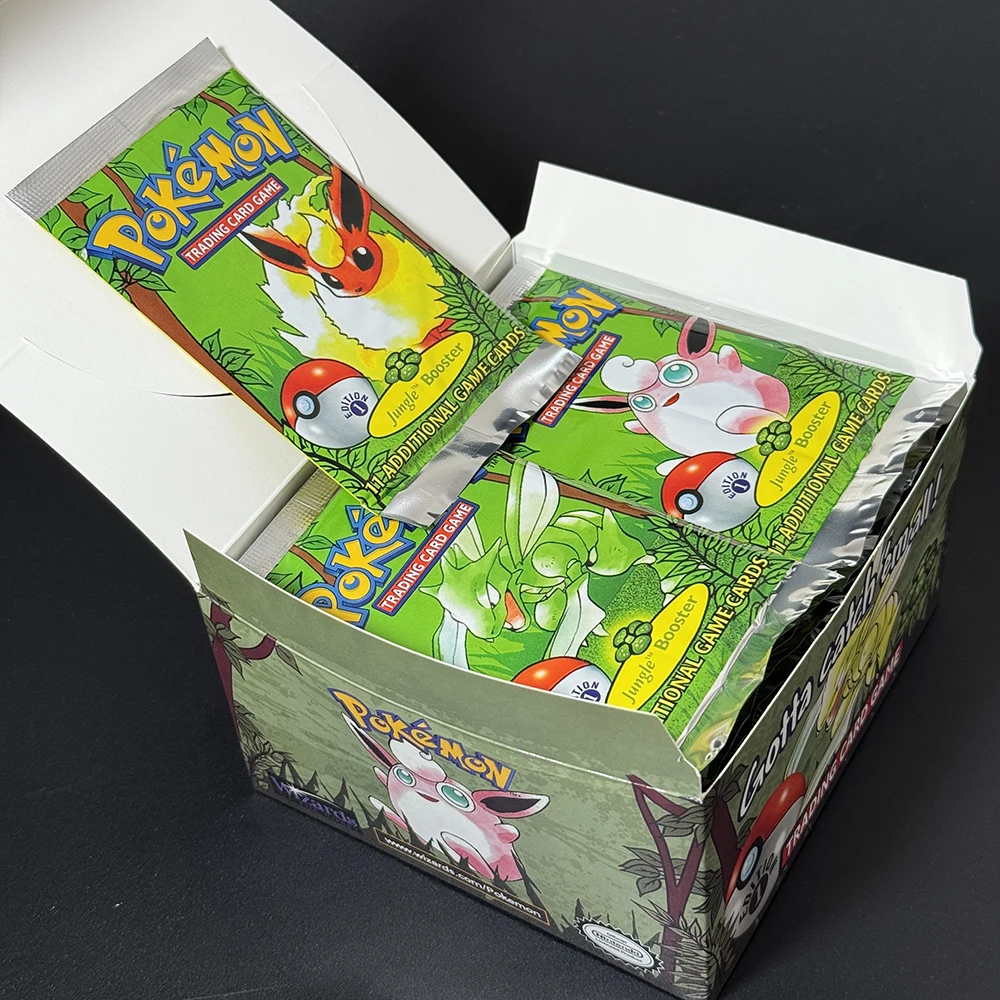 PKM Base Set Fossil Jungle Team Rocket Neo Destiny Booster Box 1999 2000 Year 1st Edition 1Box 36 Packs Proxy Game Cards Sealed