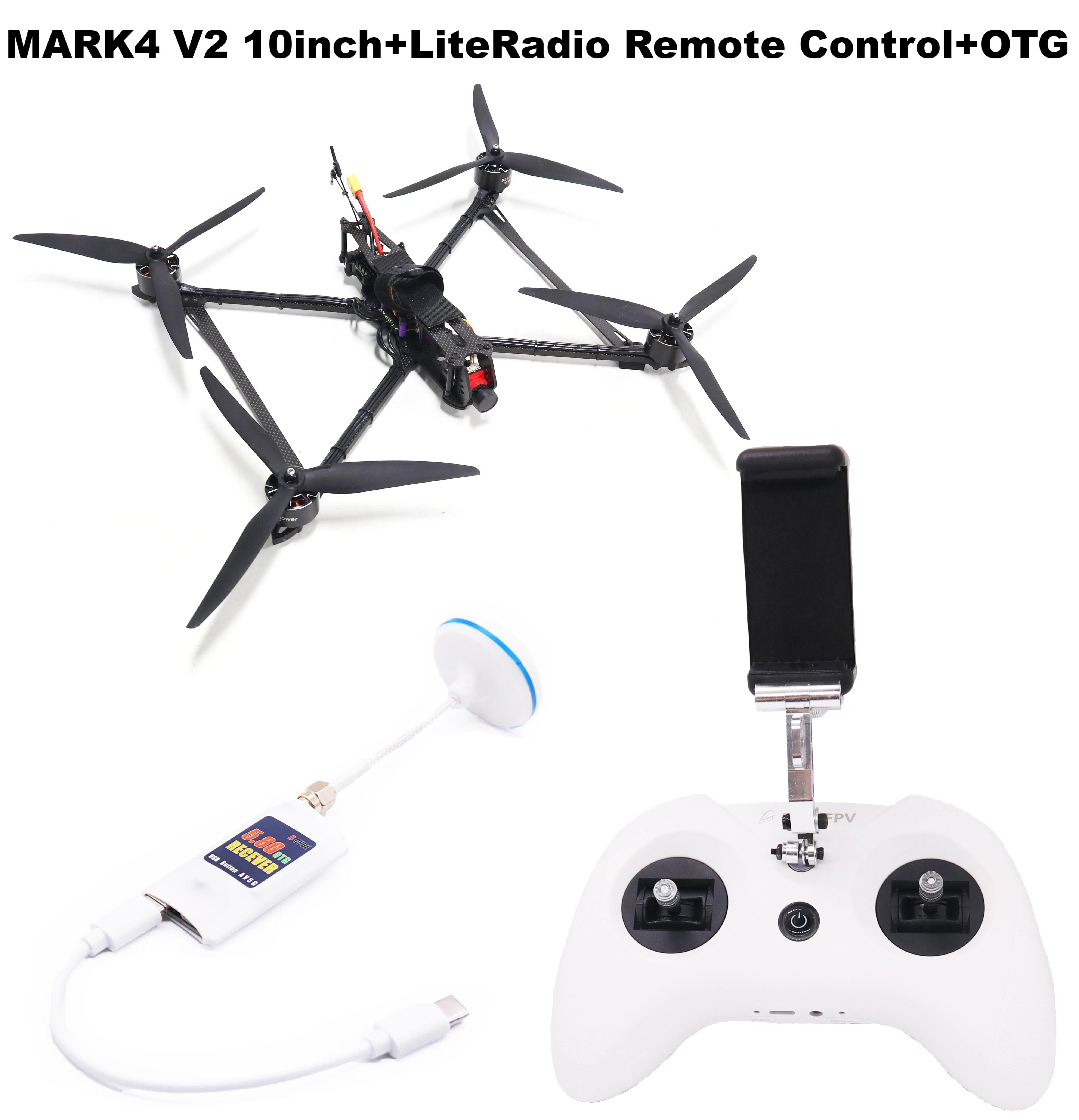 B-CUBE Telaio da 7/8/9/10 pollici V2 Controllo di volo 45/60A 4INI ESC CRSF Remote ExpressLRS Rack Drone FPV Quadcopter da corsa in fibra di carbonio