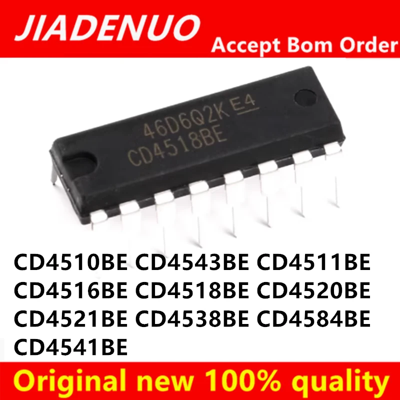 (10pcs)100% New CD4511BE CD4510BE CD4516BE CD4518BE CD4520BE CD4521BE CD4538BE CD4543BE CD4584BE CD4541BE DIP16