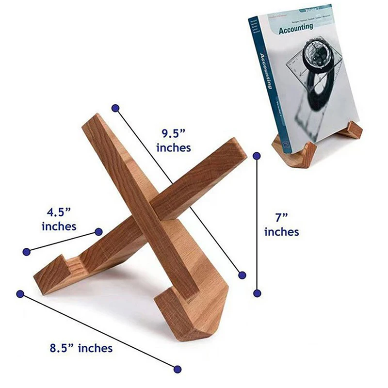 Cookbook Stand, Handmade Wooden Cookbook Holder, Recipe Book Holder For Display Stand, Farmhouse Cook Book Stand For Cooking