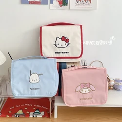 Kawaii Sanrio Cosmetic Bag Hello Kitty Y2K Cartoon Kuromi Cute Travel Portable Storage Bag Toiletries Cosmetic Bag Girls Gifts