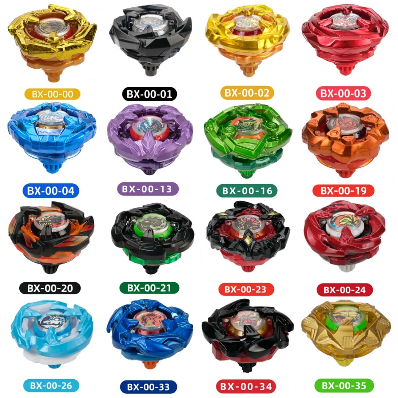 BX-Serie Battle Spinning Top BX-00-00 bis BX-00-35 Legierungs-Gyro-Spielzeug für Kinder, Battle Game Spinner, Jungen-Geschenk, Sammlerspielzeug