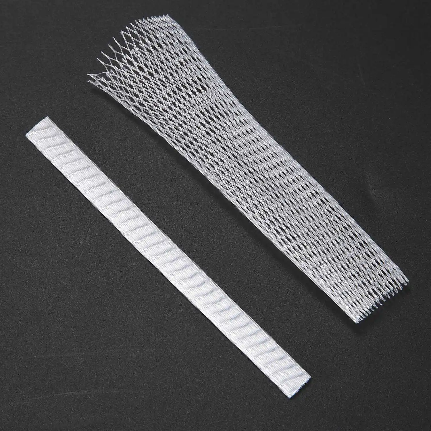 100 pcs Make Up Brush Pen Netting Cover Mesh Sheath Protectors Guards Protective cover Sheath Net (White)