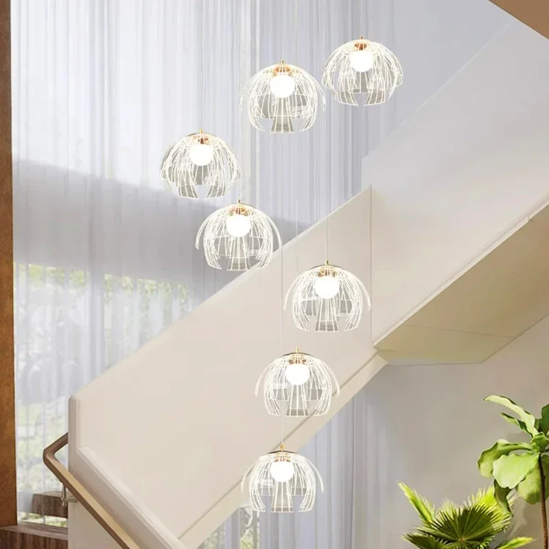 

Nordic home decoration, stair chandelier, living room bedroom and dining room Pendant lights, ceiling light, indoor lighting