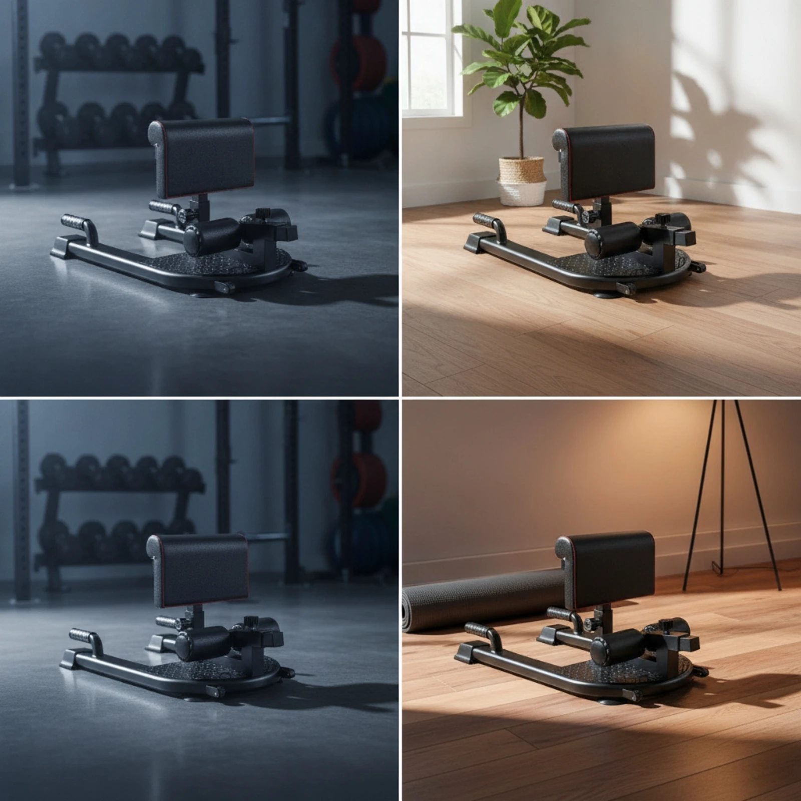 Sissy Squat Machine Compact Squat Machine Fitness Equipment Sturdy Stable for Beginners, Home Gym, Apartment